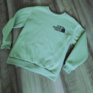 NWOT "The Nurse Face" Crewneck Fleece